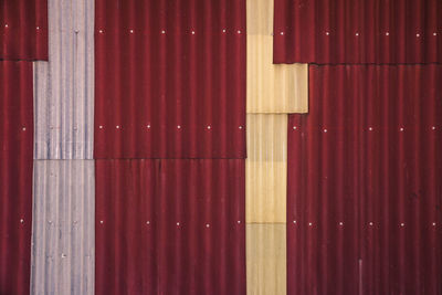Full frame shot of red door