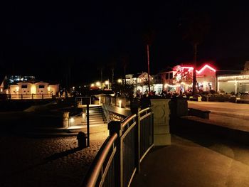 Illuminated street light at night