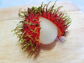 High angle view of fruit on table