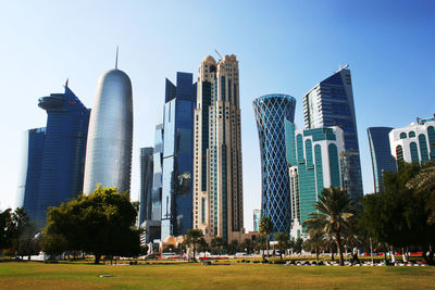 Low angle view of office buildings