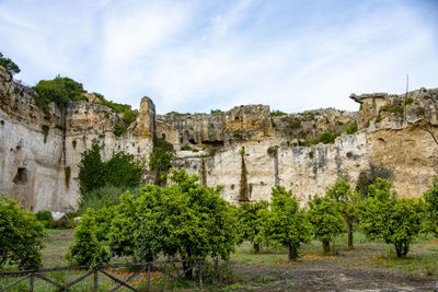 Old ruins against sky