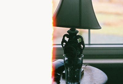 Close-up of illuminated lamp