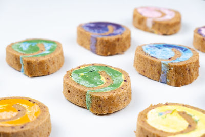 Close-up of food on white background