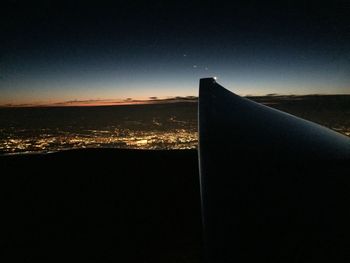 Scenic view of sea against clear sky during sunset