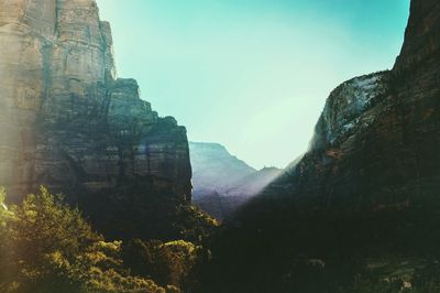 View of rock formations