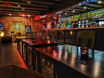 Interior of empty restaurant