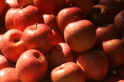 Full frame shot of apple at market stall