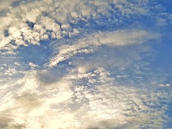 Low angle view of clouds in sky