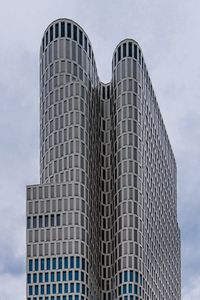 Low angle view of skyscrapers against sky