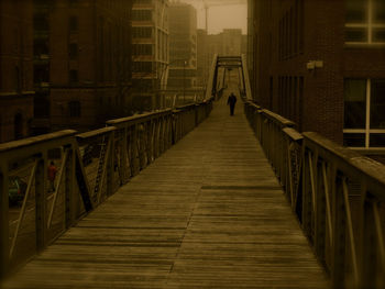 Footbridge in city