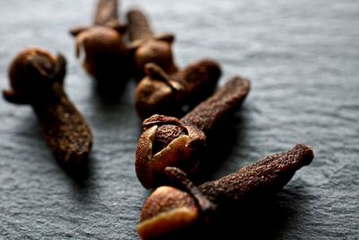 Close-up of cloves on table