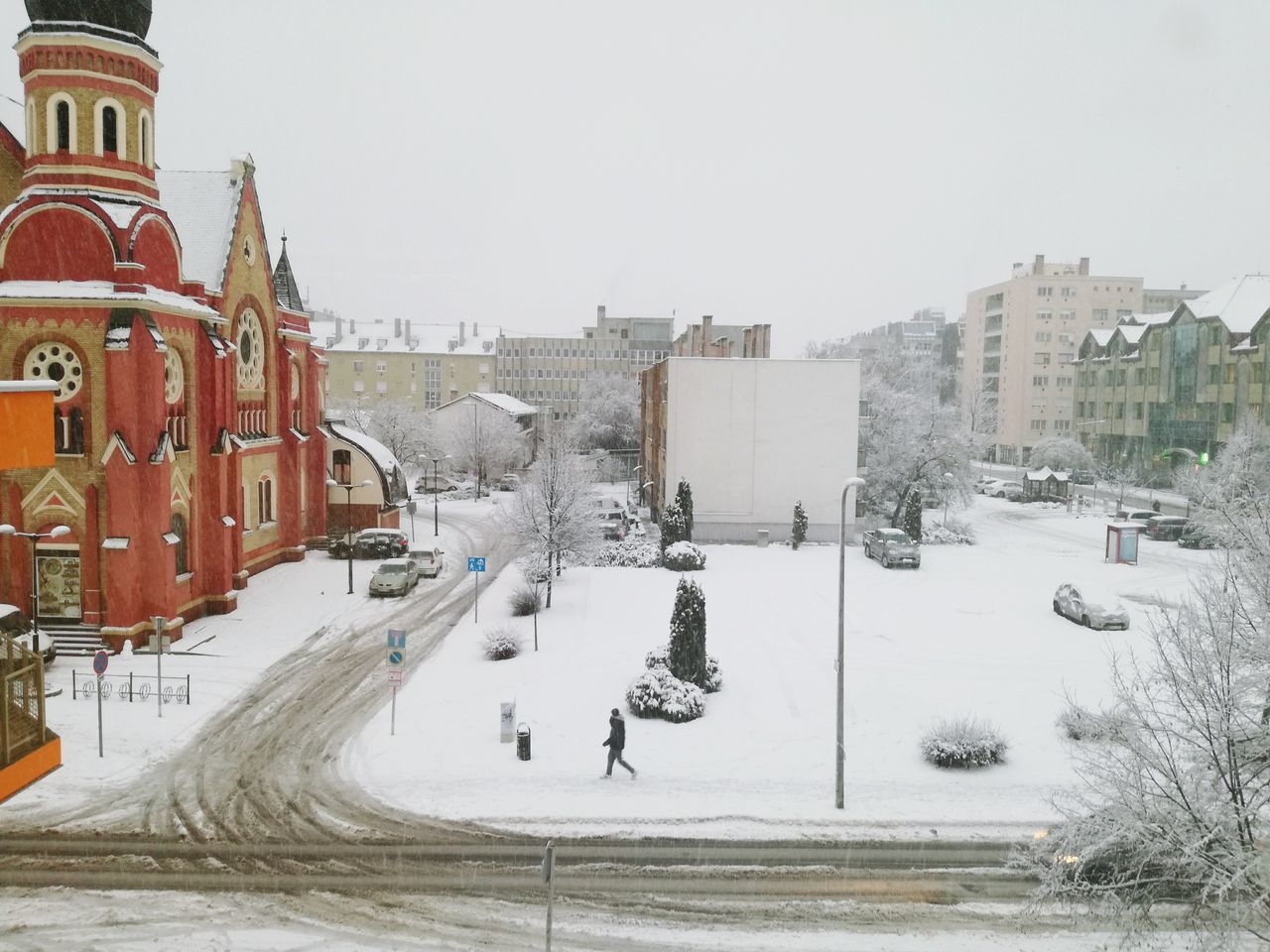 winter, snow, cold temperature, weather, built structure, outdoors, building exterior, nature, architecture, city, snowing, day, no people, tree, sky