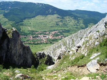 Aerial view of village