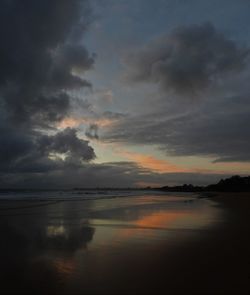 Scenic view of dramatic sky over sea