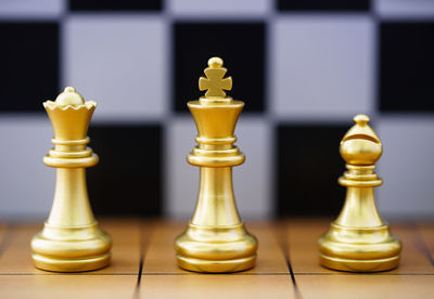 Close-up of chess pieces