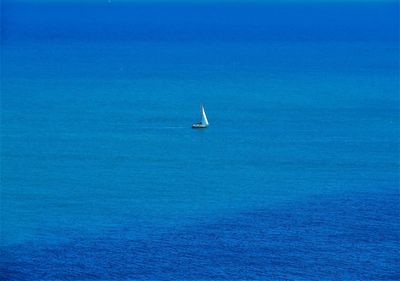 Sailboat sailing in sea