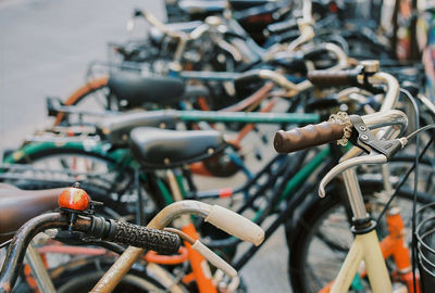 Bicycle in parking lot