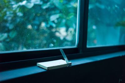 Wood on window sill