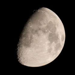 Low angle view of moon in sky