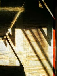 Close-up of shadow on wall