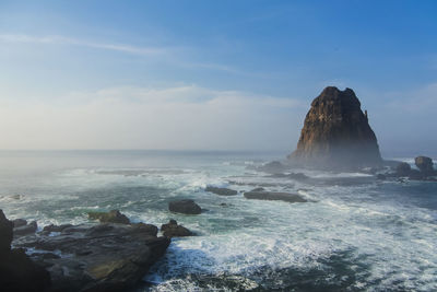 Scenic view of sea against sky