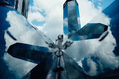 Low angle view of buildings against sky