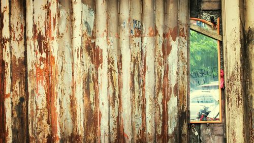 Close-up of damaged wood