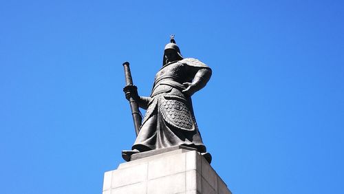 Low angle view of statue