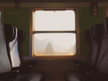 Interior of train