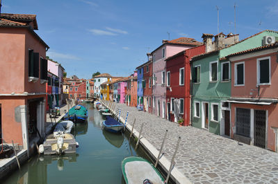Canal amidst buildings in city