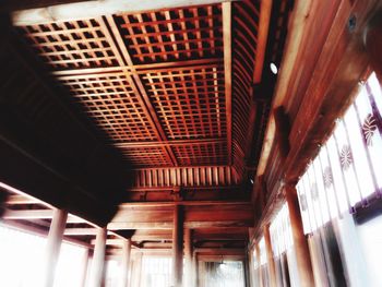 Low angle view of ceiling