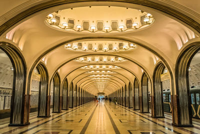 Mayakovskaya subway station is a moscow metro station on the zamoskvoretskaya line