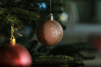 Close-up of christmas decorations