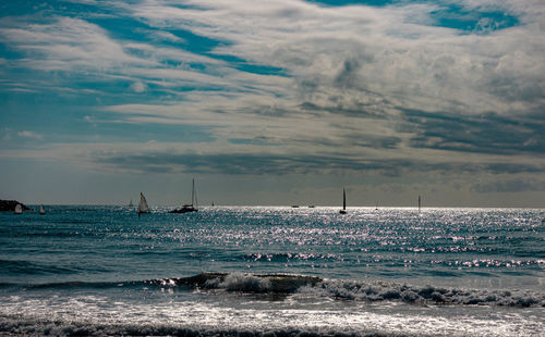 Scenic view of sea against sky