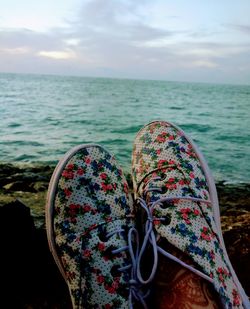 Close-up of sea against sky