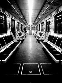 View of illuminated tunnel