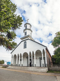 Low angle view of church against sky