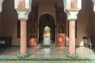 Beautiful interance of a palace, hotel or riad in marrakech