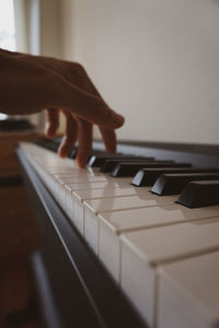 Person playing piano