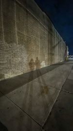 Shadow of building on wall