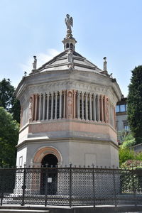 Low angle view of historic building against sky