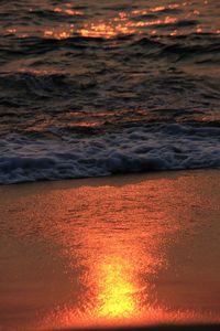 Scenic view of sea during sunset