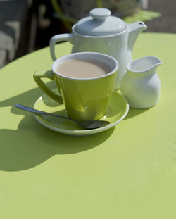 Close-up of tea on table