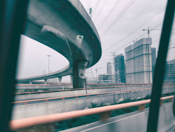 View of suspension bridge