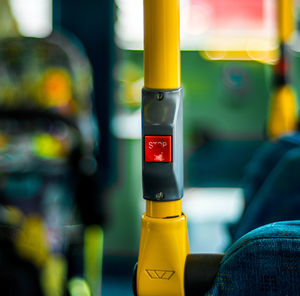 Stop button in bus