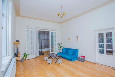 Empty chairs and tables at home