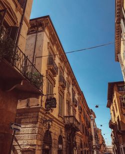 Low angle view of buildings against sky