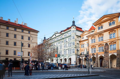 Tourists at city square