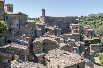 Landscape of sorano in tuscany