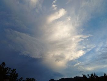 Low angle view of cloudy sky